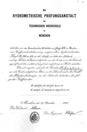 Kalibrační list – Mnichov, 1930